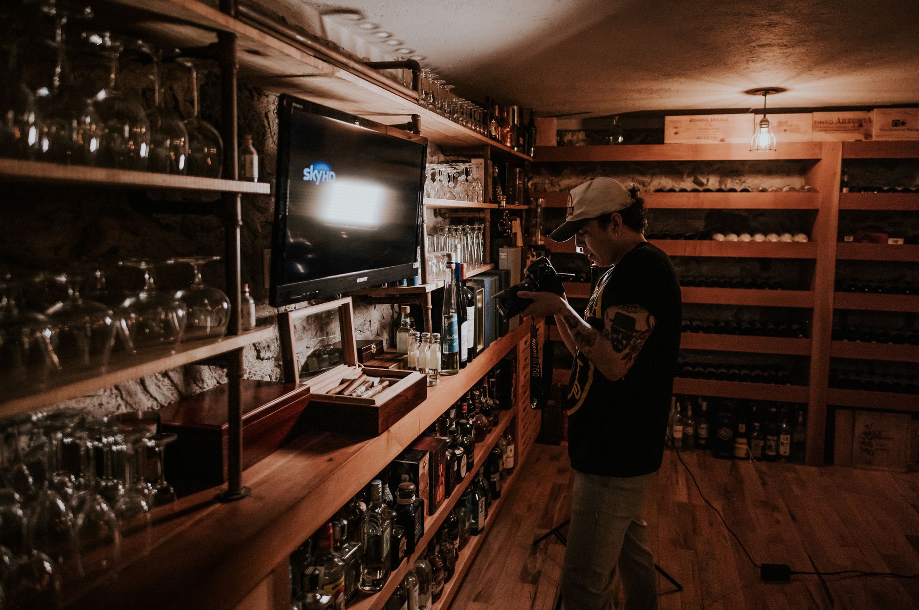 Down in the 1789 cellar.