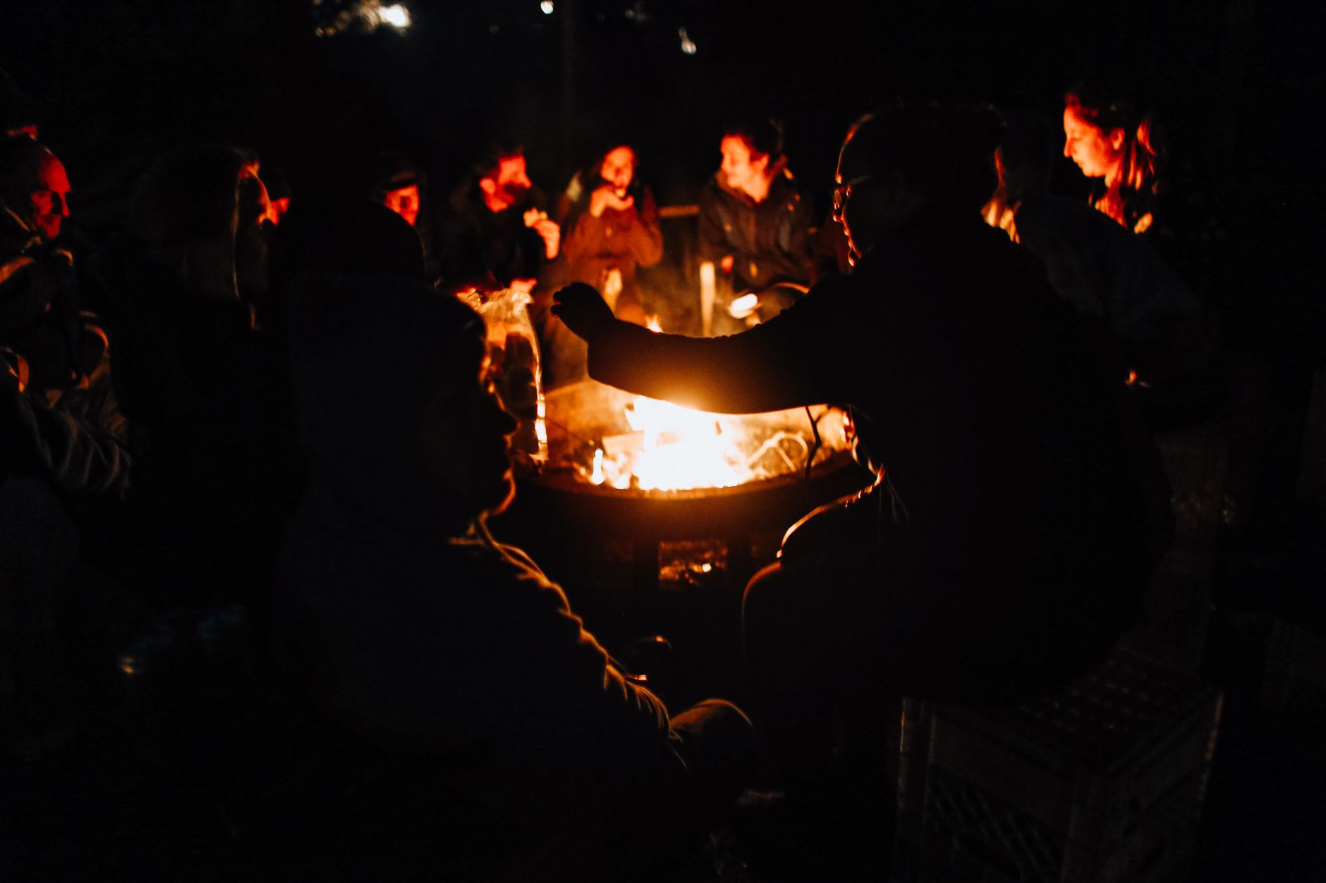 The evening bonfire